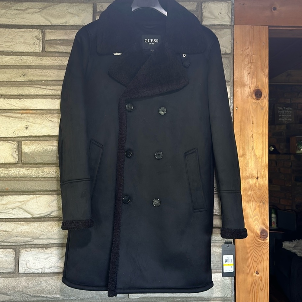 Faux Fur Pea Coat